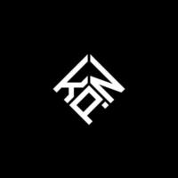 kpn-Buchstaben-Logo-Design auf schwarzem Hintergrund. kpn kreatives Initialen-Buchstaben-Logo-Konzept. kpn Briefgestaltung. vektor