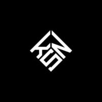 ksn-Brief-Logo-Design auf schwarzem Hintergrund. ksn kreative Initialen schreiben Logo-Konzept. ksn Briefgestaltung. vektor