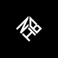 nhb-Brief-Logo-Design auf schwarzem Hintergrund. nhb kreative Initialen schreiben Logo-Konzept. nhb Briefgestaltung. vektor