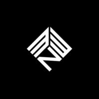 mnw-Buchstaben-Logo-Design auf schwarzem Hintergrund. mnw kreative Initialen schreiben Logo-Konzept. mnw Briefgestaltung. vektor