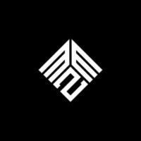 mzm-Brief-Logo-Design auf schwarzem Hintergrund. mzm kreative Initialen schreiben Logo-Konzept. mzm Briefgestaltung. vektor