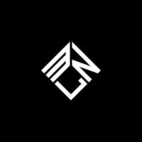 mln-Buchstaben-Logo-Design auf schwarzem Hintergrund. mln kreative Initialen schreiben Logo-Konzept. mln Briefgestaltung. vektor