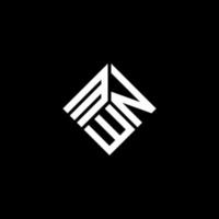 mwn brev logotyp design på svart bakgrund. mwn kreativa initialer brev logotyp koncept. mwn bokstavsdesign. vektor