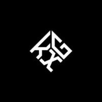 kxg brev logotyp design på svart bakgrund. kxg kreativa initialer bokstavslogotyp koncept. kxg bokstavsdesign. vektor