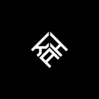 kah-Buchstaben-Logo-Design auf schwarzem Hintergrund. kah kreative Initialen schreiben Logo-Konzept. kah Briefgestaltung. vektor