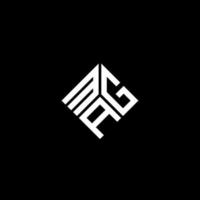 Mag-Brief-Logo-Design auf schwarzem Hintergrund. Mag kreative Initialen schreiben Logo-Konzept. Mag-Buchstaben-Design. vektor