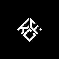 kcf-Brief-Logo-Design auf schwarzem Hintergrund. kcf kreative Initialen schreiben Logo-Konzept. kcf Briefgestaltung. vektor