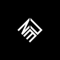 nmu brev logotyp design på svart bakgrund. nmu kreativa initialer brev logotyp koncept. nmu bokstavsdesign. vektor