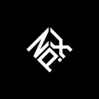 npx-Buchstaben-Logo-Design auf schwarzem Hintergrund. npx kreatives Initialen-Buchstaben-Logo-Konzept. npx Briefgestaltung. vektor