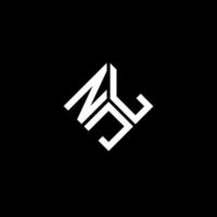 njl-Buchstaben-Logo-Design auf schwarzem Hintergrund. njl kreative Initialen schreiben Logo-Konzept. njl Briefgestaltung. vektor