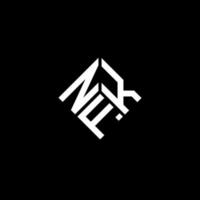 nfk-Buchstaben-Logo-Design auf schwarzem Hintergrund. nfk kreative Initialen schreiben Logo-Konzept. nfk Briefgestaltung. vektor