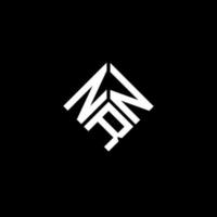 nr-Buchstaben-Logo-Design auf schwarzem Hintergrund. nr kreative Initialen schreiben Logo-Konzept. nrn Briefgestaltung. vektor