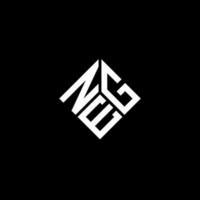 Neg-Buchstaben-Logo-Design auf schwarzem Hintergrund. negatives kreatives Initialen-Buchstaben-Logo-Konzept. negative Briefgestaltung. vektor