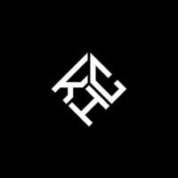 khc brev logotyp design på svart bakgrund. khc kreativa initialer bokstavslogotyp koncept. khc bokstavsdesign. vektor