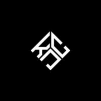 kjc-Buchstaben-Logo-Design auf schwarzem Hintergrund. kjc kreative Initialen schreiben Logo-Konzept. kjc Briefdesign. vektor
