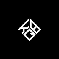 kqb-Buchstaben-Logo-Design auf schwarzem Hintergrund. kqb kreative Initialen schreiben Logo-Konzept. kqb Briefgestaltung. vektor