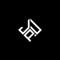 jpu brev logotyp design på svart bakgrund. jpu kreativa initialer brev logotyp koncept. Jpu-bokstavsdesign. vektor