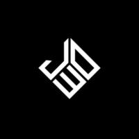 jwo-Buchstaben-Logo-Design auf schwarzem Hintergrund. jwo kreatives Initialen-Buchstaben-Logo-Konzept. jwo Briefgestaltung. vektor