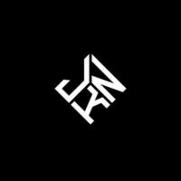 jkn-Buchstaben-Logo-Design auf schwarzem Hintergrund. jkn kreative Initialen schreiben Logo-Konzept. jkn Briefgestaltung. vektor