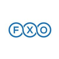 fxo brev logotyp design på svart bakgrund. fxo kreativa initialer bokstavslogotyp koncept. fxo bokstavsdesign. vektor