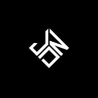 Jdn-Brief-Logo-Design auf schwarzem Hintergrund. jdn kreatives Initialen-Buchstaben-Logo-Konzept. jdn Briefgestaltung. vektor