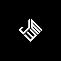 jwm-Brief-Logo-Design auf schwarzem Hintergrund. jwm kreative Initialen schreiben Logo-Konzept. jwm Briefgestaltung. vektor