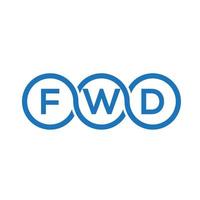 fwd-Brief-Logo-Design auf schwarzem Hintergrund. fwd kreative Initialen schreiben Logo-Konzept. fwd Briefgestaltung. vektor