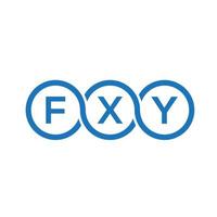 fxy-Buchstaben-Logo-Design auf schwarzem Hintergrund. fxy kreative Initialen schreiben Logo-Konzept. fxy Briefdesign. vektor