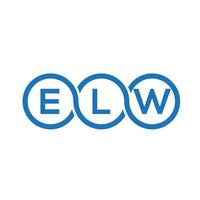 elw brev logotyp design på svart bakgrund. elw kreativa initialer brev logotyp koncept. elw bokstav design. vektor