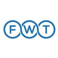 fwt-Buchstaben-Logo-Design auf schwarzem Hintergrund. fwt kreative Initialen schreiben Logo-Konzept. fwt Briefgestaltung. vektor