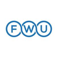 fwu-Brief-Logo-Design auf schwarzem Hintergrund. fwu kreative Initialen schreiben Logo-Konzept. fwu Briefgestaltung. vektor