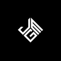 jgm-Buchstaben-Logo-Design auf schwarzem Hintergrund. jgm kreative Initialen schreiben Logo-Konzept. jgm Briefgestaltung. vektor