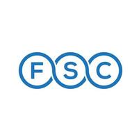 fsc brev logotyp design på svart bakgrund. fsc kreativa initialer brev logotyp koncept. fsc bokstavsdesign. vektor