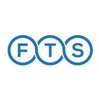 fts-Buchstaben-Logo-Design auf schwarzem Hintergrund. fts kreative Initialen schreiben Logo-Konzept. fts Briefgestaltung. vektor