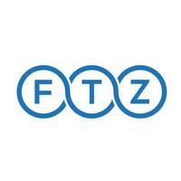 ftz-Brief-Logo-Design auf schwarzem Hintergrund. ftz kreatives Initialen-Brief-Logo-Konzept. ftz Briefgestaltung. vektor