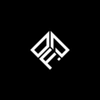ofd brev logotyp design på svart bakgrund. ofd kreativa initialer brev logotyp koncept. av bokstavsdesign. vektor