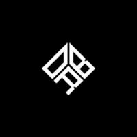 Kugel-Buchstaben-Logo-Design auf schwarzem Hintergrund. Orb kreative Initialen schreiben Logo-Konzept. Orb-Buchstaben-Design. vektor