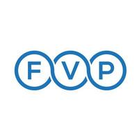 fvp-Brief-Logo-Design auf schwarzem Hintergrund. fvp kreative Initialen schreiben Logo-Konzept. fvp Briefgestaltung. vektor