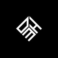 Omh-Brief-Logo-Design auf schwarzem Hintergrund. omh kreative Initialen schreiben Logo-Konzept. Omh Briefdesign. vektor