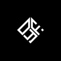 oyf-Buchstaben-Logo-Design auf schwarzem Hintergrund. oyf kreative Initialen schreiben Logo-Konzept. oyf Briefgestaltung. vektor