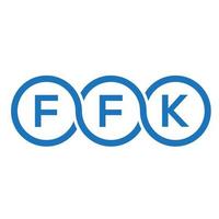 ffk-Buchstaben-Logo-Design auf schwarzem Hintergrund. ffk kreative Initialen schreiben Logo-Konzept. ffk Briefgestaltung. vektor