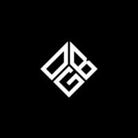 OGB-Brief-Logo-Design auf schwarzem Hintergrund. ogb kreative Initialen schreiben Logo-Konzept. ogb Briefgestaltung. vektor