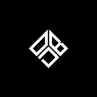 odb-Buchstaben-Logo-Design auf schwarzem Hintergrund. odb kreative Initialen schreiben Logo-Konzept. odb Briefdesign. vektor
