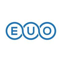 euo-Buchstaben-Logo-Design auf schwarzem Hintergrund. euo kreatives Initialen-Buchstaben-Logo-Konzept. euo Briefgestaltung. vektor