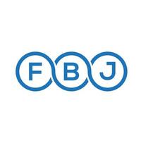 fbj-Brief-Logo-Design auf schwarzem Hintergrund. fbj kreative Initialen schreiben Logo-Konzept. fbj Briefgestaltung. vektor