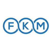 fkm-Brief-Logo-Design auf schwarzem Hintergrund. fkm kreative Initialen schreiben Logo-Konzept. fkm Briefgestaltung. vektor