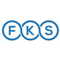 fks-Buchstaben-Logo-Design auf schwarzem Hintergrund. fks kreatives Initialen-Buchstaben-Logo-Konzept. fks Briefgestaltung. vektor