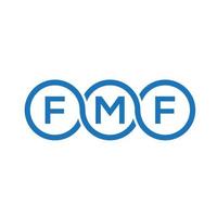 fmf brev logotyp design på svart bakgrund. fmf kreativa initialer bokstavslogotyp koncept. fmf bokstavsdesign. vektor