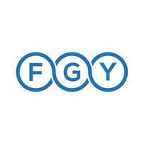 fgy-Buchstaben-Logo-Design auf schwarzem Hintergrund. fgy kreative Initialen schreiben Logo-Konzept. fgy Briefdesign. vektor