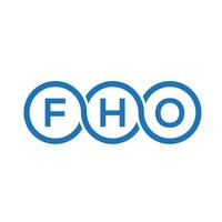 fho-Brief-Logo-Design auf schwarzem Hintergrund. fho kreative Initialen schreiben Logo-Konzept. fho Briefgestaltung. vektor